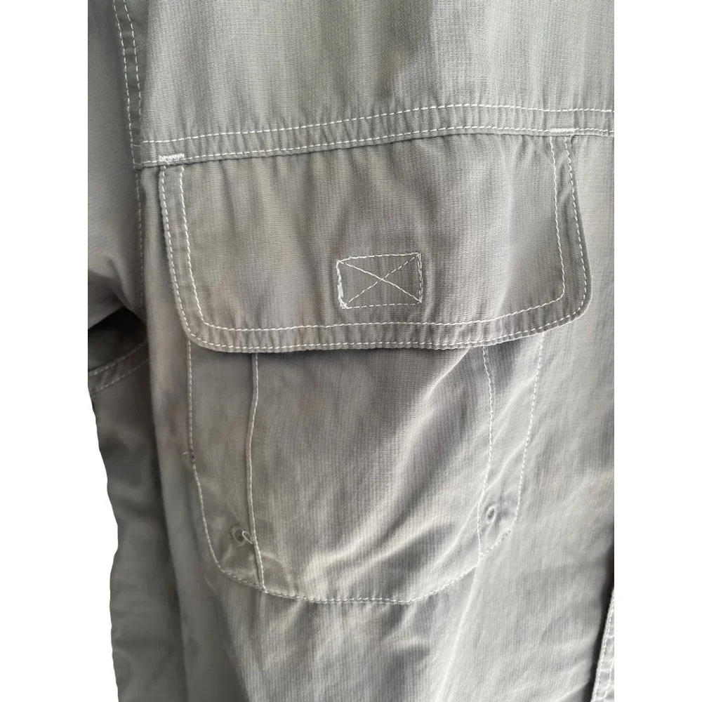 G. H Bass & Co Explorer Gray Men Short Sleeves Shirt Sz XL - Picture 4 of 5